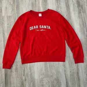 Kids Santa Christmas Sweatshirt Medium 7-9